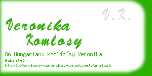 veronika komlosy business card